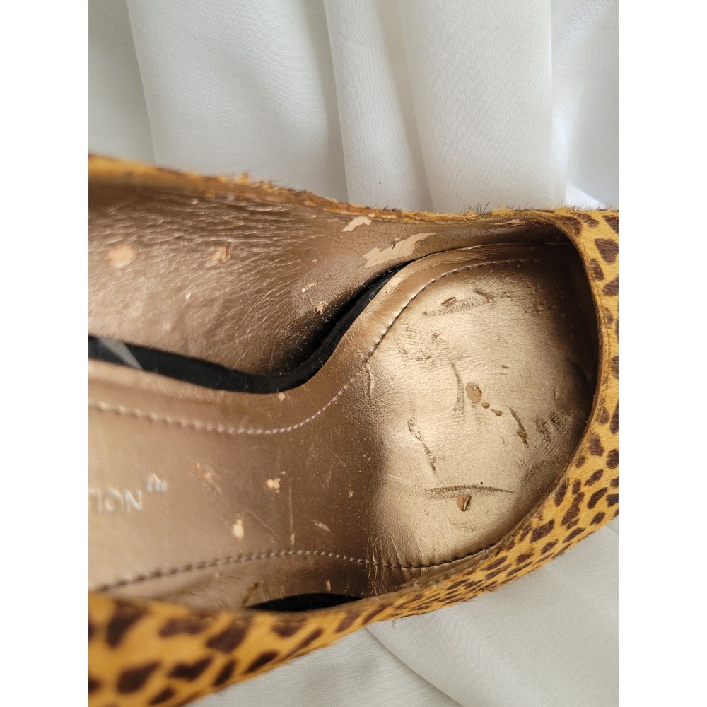 BCBGeneration Parade 2 Leopard Calf Hair Platform Pumps Heels Women's 8.5B - Picture 11 of 13